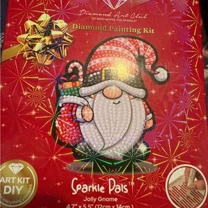 Sparkle Pals Jolly Gnome Diamond Painting Kit - Red & White